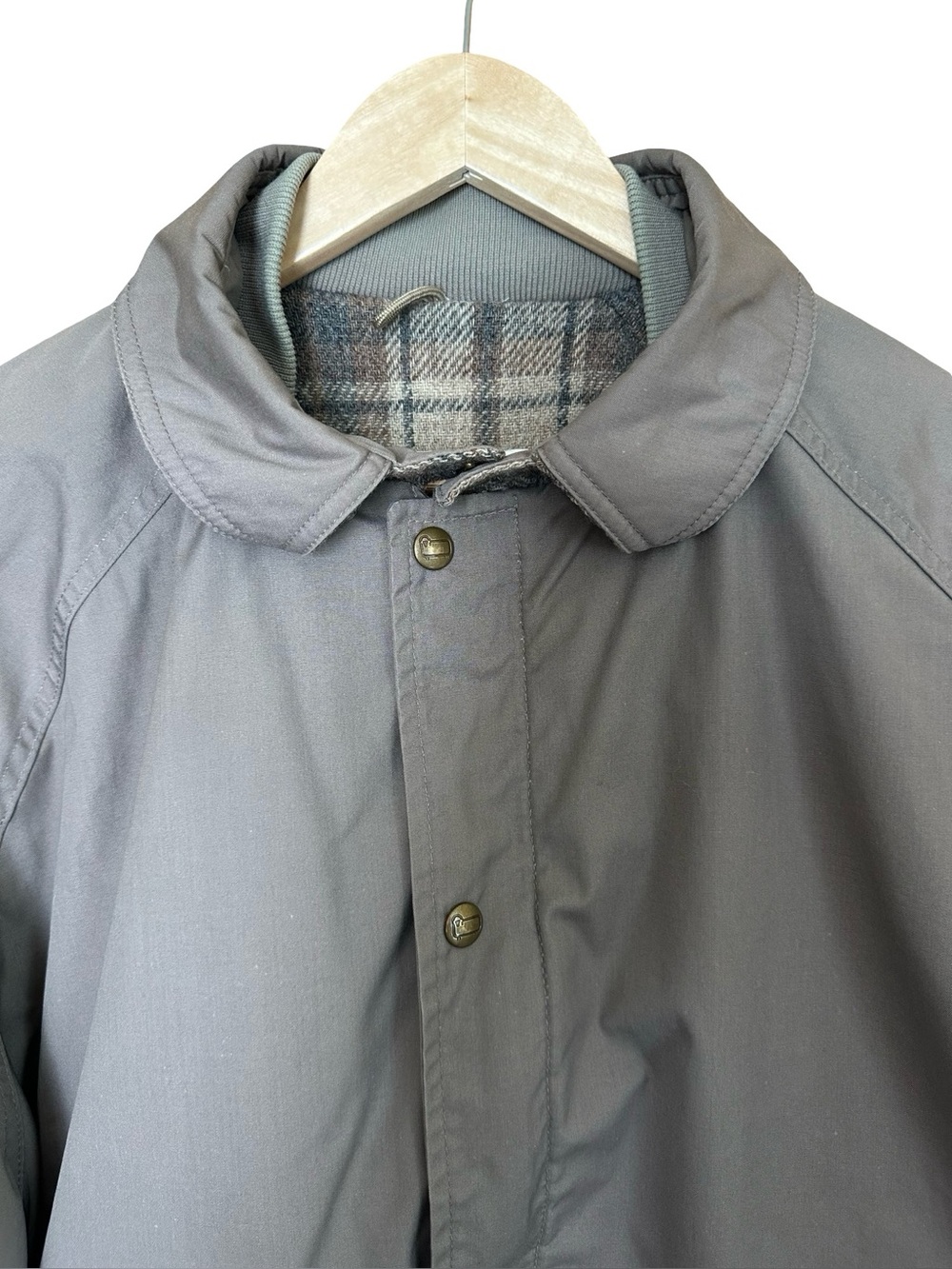 Vintage Woolrich Wool Blanket Lined Gray Barn Chore Jacket XL - Picture 8 of 14